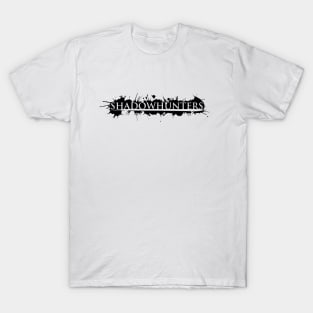 Shadowhunters logo / The Mortal Instruments - voids and outline splashes (black) - Clary, Alec, Jace, Izzy, Magnus - Malec - Parabatai T-Shirt